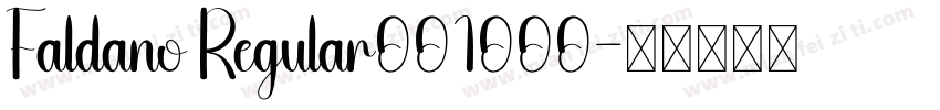 Faldano Regular001000字体转换